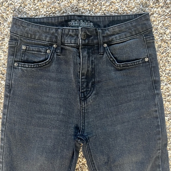 If these jeans could talk… Distressed Grey Black Jeans - Picture 5 of 9